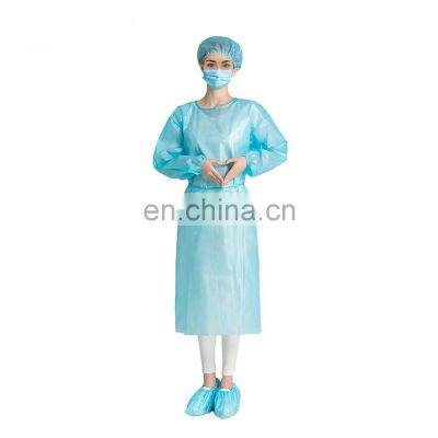 level 1 non woven isolation gown Used in laboratory hospitals and beauty salons isolation gown non woven isolation gown