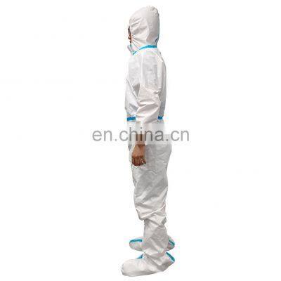 Disposable Sterile Medical Waterproof Protective Isolation Coverall Hazmat Jumpsuit Clothing pp PE for Personal Protection photo-2