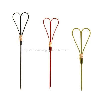 9cm 10cm 12cm 15cm Scissors Heart-shaped Bamboo Skewers photo-4