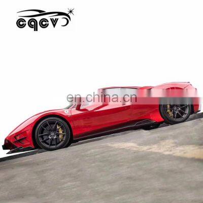 Body Kit for Ferrari 458 in Misha Style Front Bumper Rear Bumper Hood Carbon Fiber Front Lip Rear Lip Side Skirts Fenders Canard
