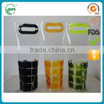 PVC Beer Bottle Cooler Bag Plastic Pvc Ice Wine Bag