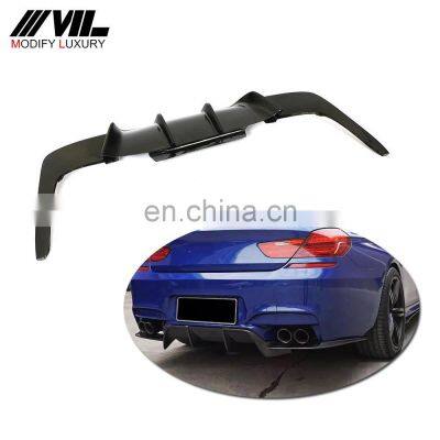 6 Series Carbon Fiber Rear Bumper Lip Diffuser Spoiler Body Kits for BMW F06 F12 F13 M6 M Tech M Sport 2013-2016