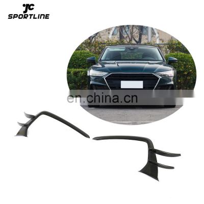 Carbon Fiber S7 Front Bumper Canards for Audi A7 Sline S7 2019-2020