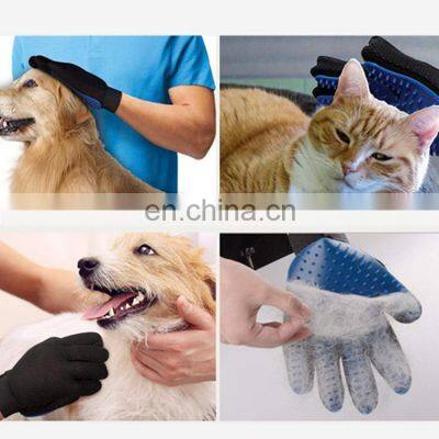 HY Pet Massage Gloves With Enhanced Five Finger Design Adjustable Wrist Strap Guanti Da Animale Cat Glove Brush photo-5