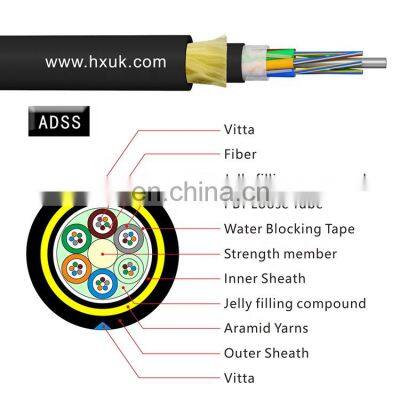 Hanxin Outdoor Fiber Optic Cable Single Mode ADSS All Dielectric Self-supporting Aerial Cable photo-4