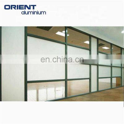 Hot Sales Nice Quality Anodized Extruded Modern Office Aluminum Frame Glass Partition Wall With Sliding Doors photo-2