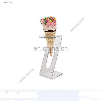 acrylic ice cream cone display holder