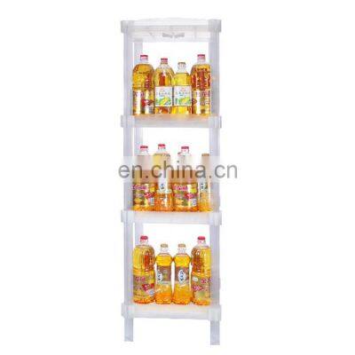 heavy duty supermarket 4 shelves clear floor standing water bottle PVC beverages display shelf