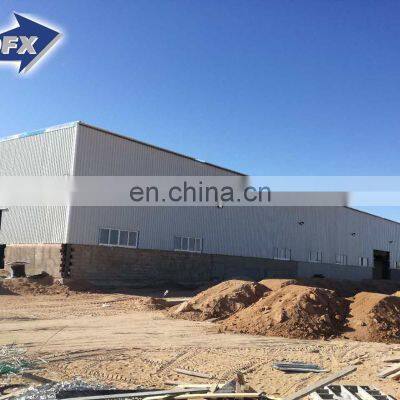 China clear span H section sheet metal roof structural fabrication warehouse buildings for sale