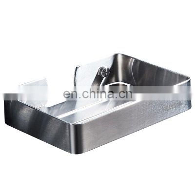 Bathroom hand soap tray dish holder wall mounted 304 stainless steel