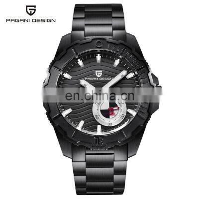 PAGANI DESIGN 1636 Men's Fashion&Casual Quartz Watch Stainless Steel Band Auto Date