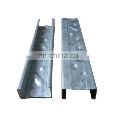 Hot rolled galvanized 50x50mm standard length channel steel metal building steel c channel