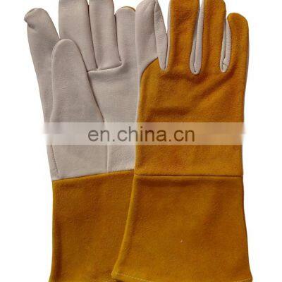 Long Grain Leather TIG Welding Goat Leather welder gloves