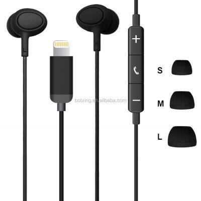 2018 amazon top seller earbuds for  iphone 6 black fashion special design MFi earphone headset for iphone 6