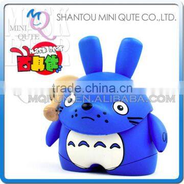 Mini Qute Mask Bear 6.5cm Kawaii boy gift Blue Totoro plastic reloading Anime action figures Cartoon toy car Decoration model