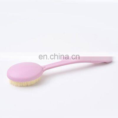 Bathroom Rubbing Back Silica Gel Long Handle Soft Fur Nylon Bristle Plastic BPA Free Scrubber Bath Brush photo-2