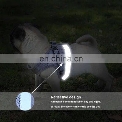 Dog Harness With Leash Summer Pet Adjustable Reflective Vest Walking Lead for Puppy Polyester Mesh Harness photo-4