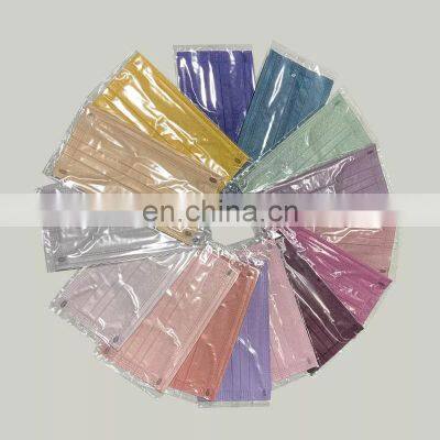 Colorful 3 Ply Disposable Face Mask Colored Adult Face Mask Disposable photo-3