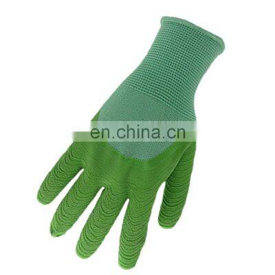 Industrial Safety Rubber Hand Protective Wholesale Construction Anti Slip Grip Heavy Duty Latex Coated Working Gloves
