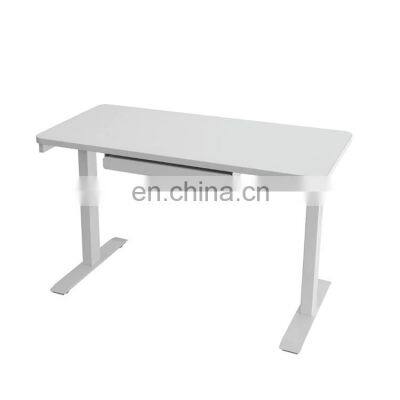 Rectangular White 1 Drawer Standing Desk With Adjustable Height Feature photo-2