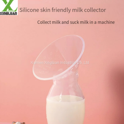 Breast pump manual suction large silica gel breast milk collector connected