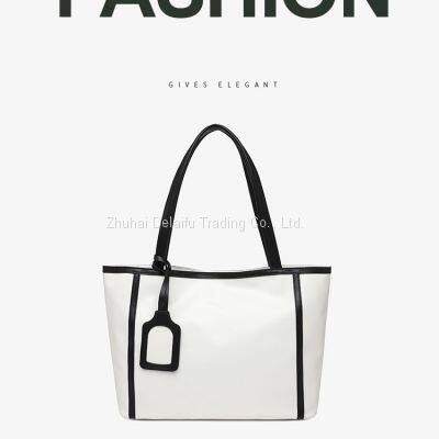 Portable soft PU tote bag female large capacity shoulder handbag