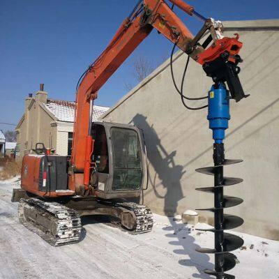 Easy Drilling Earth Auger Drill High Quality Mounted Core Rock Drill Attachment for Excavator photo-2