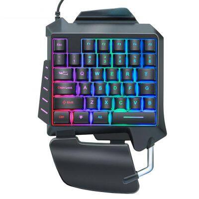 Wired Single Handed Gaming Membrane Key Board 35 Keys One Hand Ergonomic Game Keypad for LOL PUBG CSGO Gamer PC Laptop Keyboard