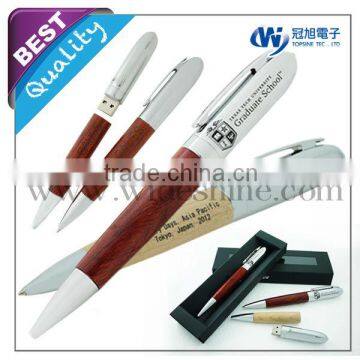 Hot new products for 2015 , Wooden with metal pen drive , stylus pen and ballpoint pen , best writing instruments Christmas gift