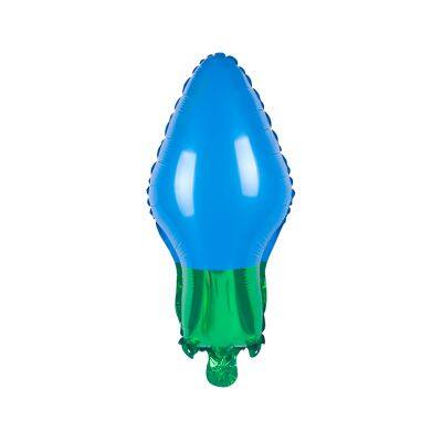 New Type Bulb Shaped Foil Balloon Green Base Birthday Christmas Party Children's Day Holiday Kids Toys Balloons Wholesale