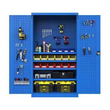 Heavy Tool Cupboard Workshop 2 Doors Tools Storage Cabinet Drawer Safety Storage Tool Cabinets photo-4