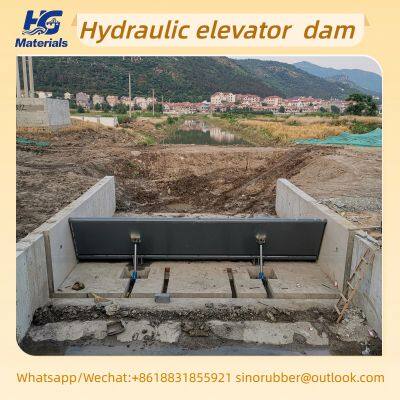Hydraulic elevator dam, hydraulic lifting flip steel dam gate, 304 stainless steel gate manufacturer, large bottom-axis driven steel dam