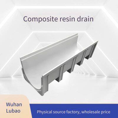Lubao Composite Resin Material Finished U-shaped Drainage Trench Manufacturer, 300*300 Water Channel for Stations, Squares and Tunnels