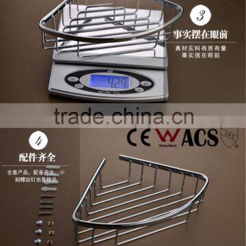 Brass Wall Mounted Bathroom Corner Shelf photo-6