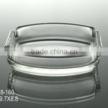Square Clear Glass Ashtray photo-2