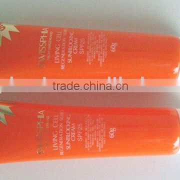 Silkscreen Tube for Sunblock Cream