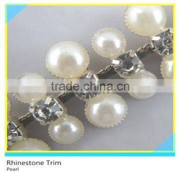 Fancy 888 Crystal Rhinestone Trimming Gold Chain For Garment Dresses Decoration photo-3