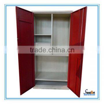 Steel wardrobe cabinet with mirror,bedroom wardrobe locker