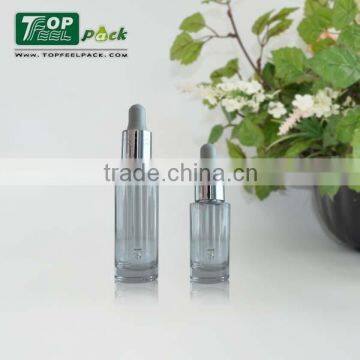 20ml 30ml PETG Cosmetics Child Proof Dropper Bottle in clear and light green color