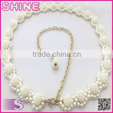 Factory Outlets Korean Lady's Chaplet Belt Chain, Fashion Decorate Pearl Flower Belt Chain