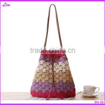 Colorful Beach Straw Bag
