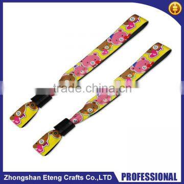 New arrival HOT selling custom cartoon printing wristbands,woven wristbands