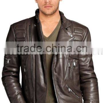 NEW BIKER LEATHER JACKET MODISH JERSY STYLE