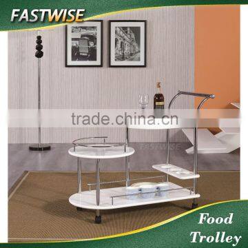 China 3 Layers White Color Food Trolley Cart for Restaurant and Hotal Supplies photo-2