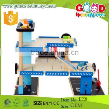 FREE Shipping Children's Park and Go Toy Wooden City Parking Garage                        
                                                Quality Choice