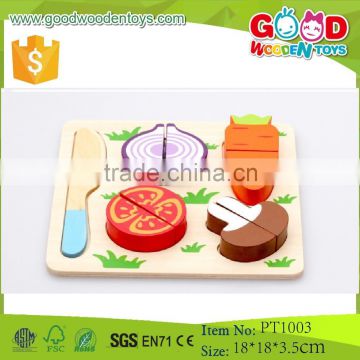 2015 New Hot Design Fruit Cutting Toys Wood Puzzle