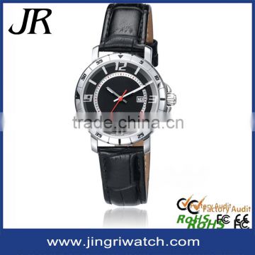 Hot selling genuine leather custom watch manufacturer mens custom quartz watch strap leather