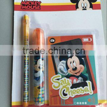 recharge eraser with multi-point pencil with notebook MICKEY