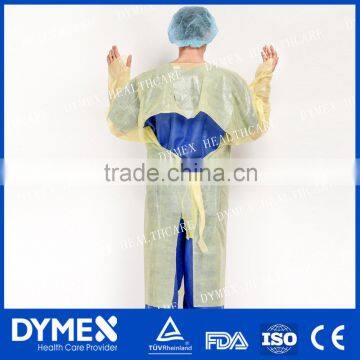Open Back AAMI Level 3 Thumb up Protective Latex Free Anti Fluid Isolation Gown photo-2