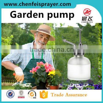 Custom plastic and chromed garden sprayer pump head water flower for glass bottle